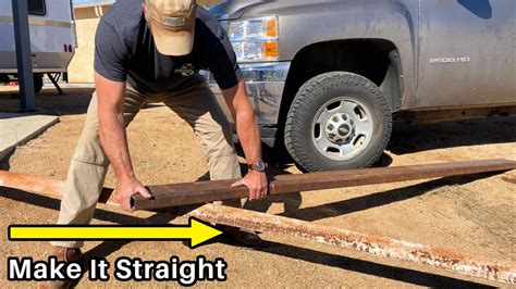 how to straighten a metal strip